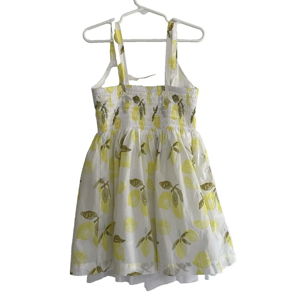 Girls Dresses‎ Set 3 White Floral Lemon Embroidered Ruffle Cap Sleeve Size 6/6x